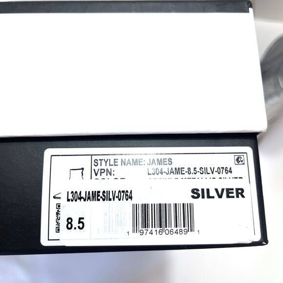 LARROUDE NWT James Crinkled Metallic Leather Boots in Silver Size 8.5 - Picture 14 of 14